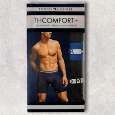 Tommy Hilfiger Mens Boxer Briefs Size L Black Multicolor Soft Underwear 3 Pack