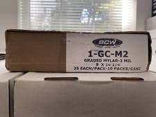 250 BCW Graded Comic Book Bags 2 Mil Mylar Fits CGC Graded Comic Books NEW