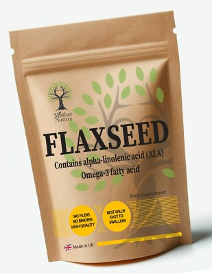 Leinsamen Kapseln 500mg sauber natürliche Omega-3 Fettsäuren vegane Nahrungsergänzungsmittel