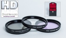UV  Polarizer  Fluorescent 3-PC Filter Set ForCanon EF-S 18-135mm IS lens