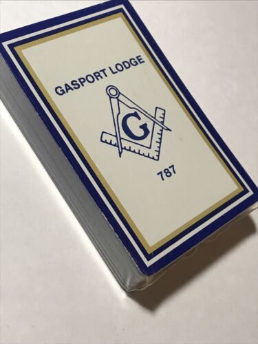 Vintage Sealed Masonic Playing Card Deck Gasport Lodge # 787 - Bild 8 von 9