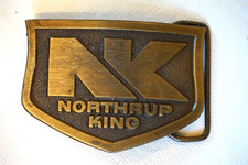 NK Northrup King Seed Corn Agriculture Farming NOS Vintage Belt Buckle