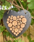 Garden Wooden Heart - Garden ornaments - Rustic - Handmade - Contemporary.