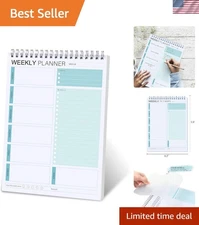 Elegant Undated Weekly Planner Notepad (6.5 x 9.8 in) for Ultimate Organization