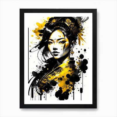 Asiatisches Mädchen 1 Kunstdruck gerahmt Wandbild Poster Leinwanddruck Bild