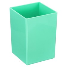 Pencil Holder, Plastic Makeup Brush Holder Square Desktop Organizer, Green