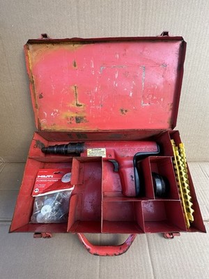 Hilti DX350 Powder-Actuated Nail Gun Fastening Tool w/ Case & Boosters