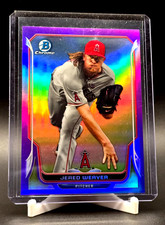 Jered Weaver 2014 Bowman Chrome Purple Refractor Parallel #d 90/150 #136 Angels