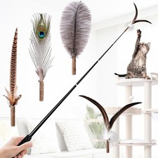2025 Latest Cat Wand Toy, 68  Extra Long Cat Fishing Pole Toy,
