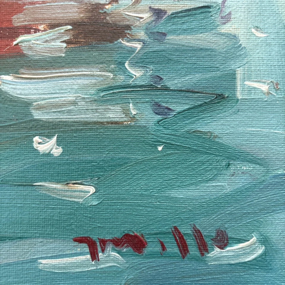 Pintura al óleo original José Trujillo, tarde elegante, 2017 8X10 certificado de autenticidad Foto 3 de 3