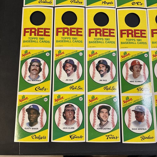 1981 Topps SQUIRT Baseball COMPLETE SET 22 Uncut Panels Rickey Henderson - Picture 6 of 10