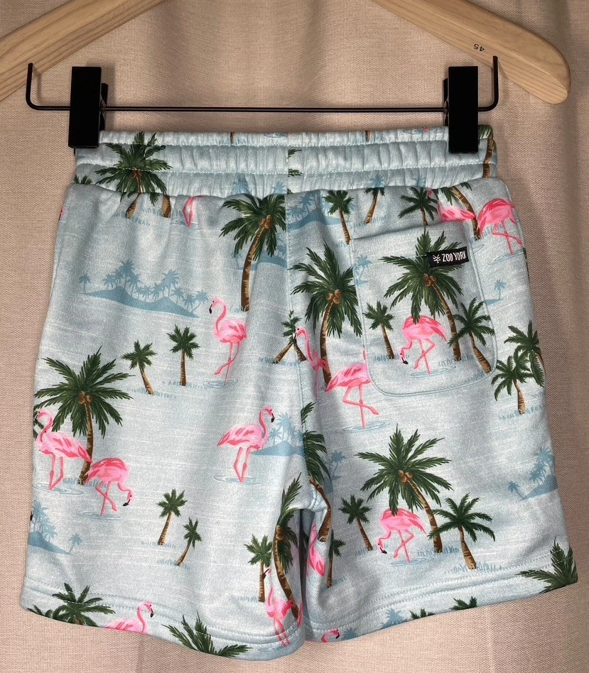 Zoo York Kids флисовые шорты фламинго печать размер маленький 7/8 новый с ярлыками - Изображение 4 из 4