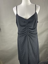 Women’s Bar lll Black Mini Dress Large Zip Back Ruched Design