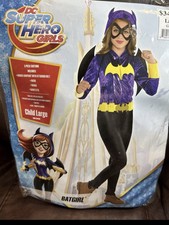 DC Super Hero Girls BATGIRL Costume Child's Halloween Cosplay Size Large 12-14