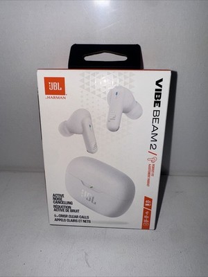 JBL Vibe Beam 2 True Wireless Noise Cancelling Earbuds (White)