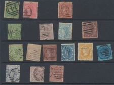 Victoria Stamps 1867-1887 SG108d;da;110e;123;131;132c;134a;136;a;137a;138;185