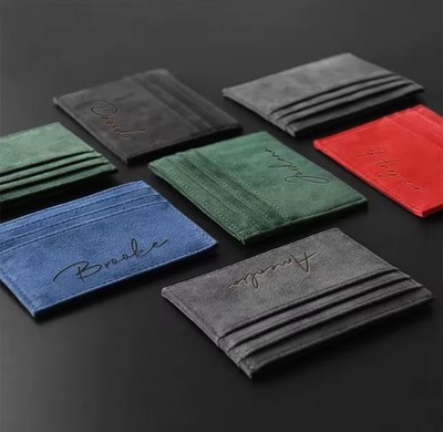 Kartenetui Leder Alcantara