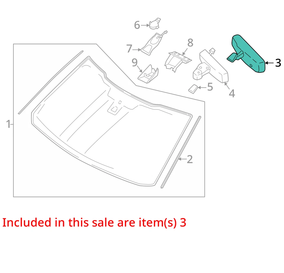 Espejo retrovisor interior Ford Explorer 2011-2017 OEM MCLAT Foto 3 de 4