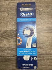 Oral-B Precision Clean Replacement Brush Heads 2 Pack New Sealed Damaged Package