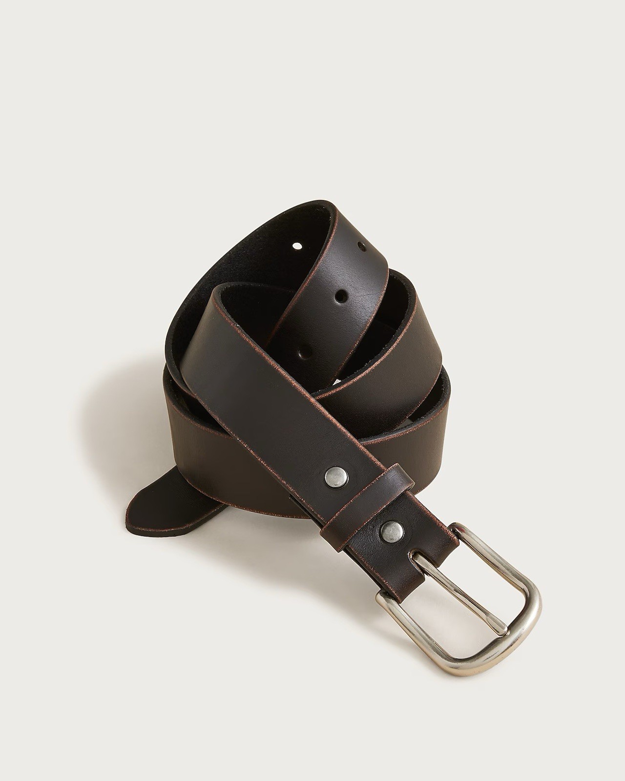 J. CREW Leather round buckle Jean belt in Vintage Black Size 36 NWD $69.50 CQ920