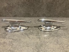 Vintage NOS New Wood Boat Chrome Deck Transom Cleats
