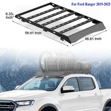 Steel Roof Rack Cargo Carrier For Ford Ranger 2019-2025 Crew Cab Pickup 4-door