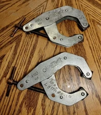 Pair (2) Vintage Kant Twist Floating Jaw Universal Clamp Grips 4 1/2D 415