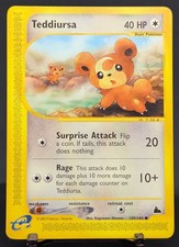 Pokemon Teddiursa #109/144 English Skyridge e-Reader Regular on eBay