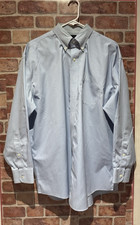 Jos A Bank Travelers Collection Button Down Shirt Men's Size 17 1/2 34 Blue