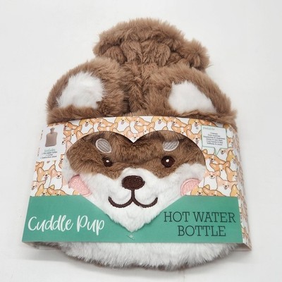 Cuddle Pup Hot Water Bottle With a Corgi-themed Plush Cover
