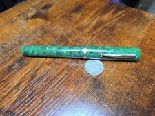 Sheaffer White Dot Flat Top Fountain Pen-Jade green Very Rare.