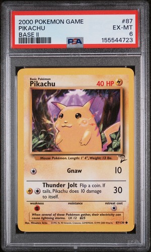 Pikachu graded PSA 6 for sale on eBay