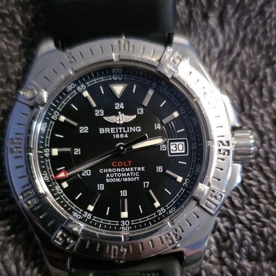 Breitling Colt Automatic A17380 Black Dial 500M - Rubber Strap