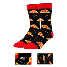 Zmart Funny Men Pizza Socks - Fun Gifts for Teen Boys, Medium,