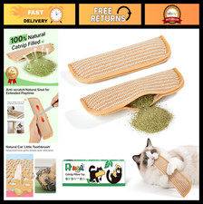 2-Pack Cat Toys with 6000mg Organic Catnip - Soft Sisal Kicker  Scratching Fun