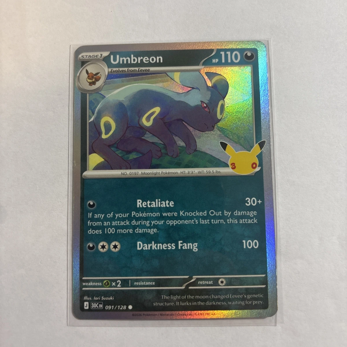 Umbreon Pokémon Individual Cards for sale - eBay