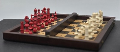 Gorgeous Regency Chessboard Travel Chess Set House Roger 19th Rare »