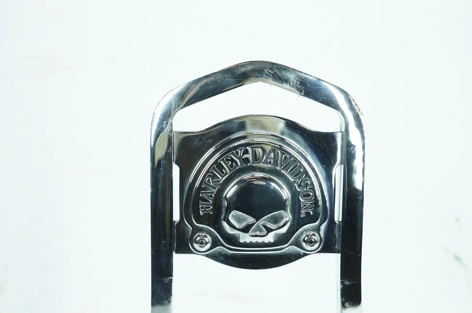 04 Harley Softail Heritage OEM Rear Back Sissy Bar Rail Sissybar Willie G Skull - Image 2 of 4