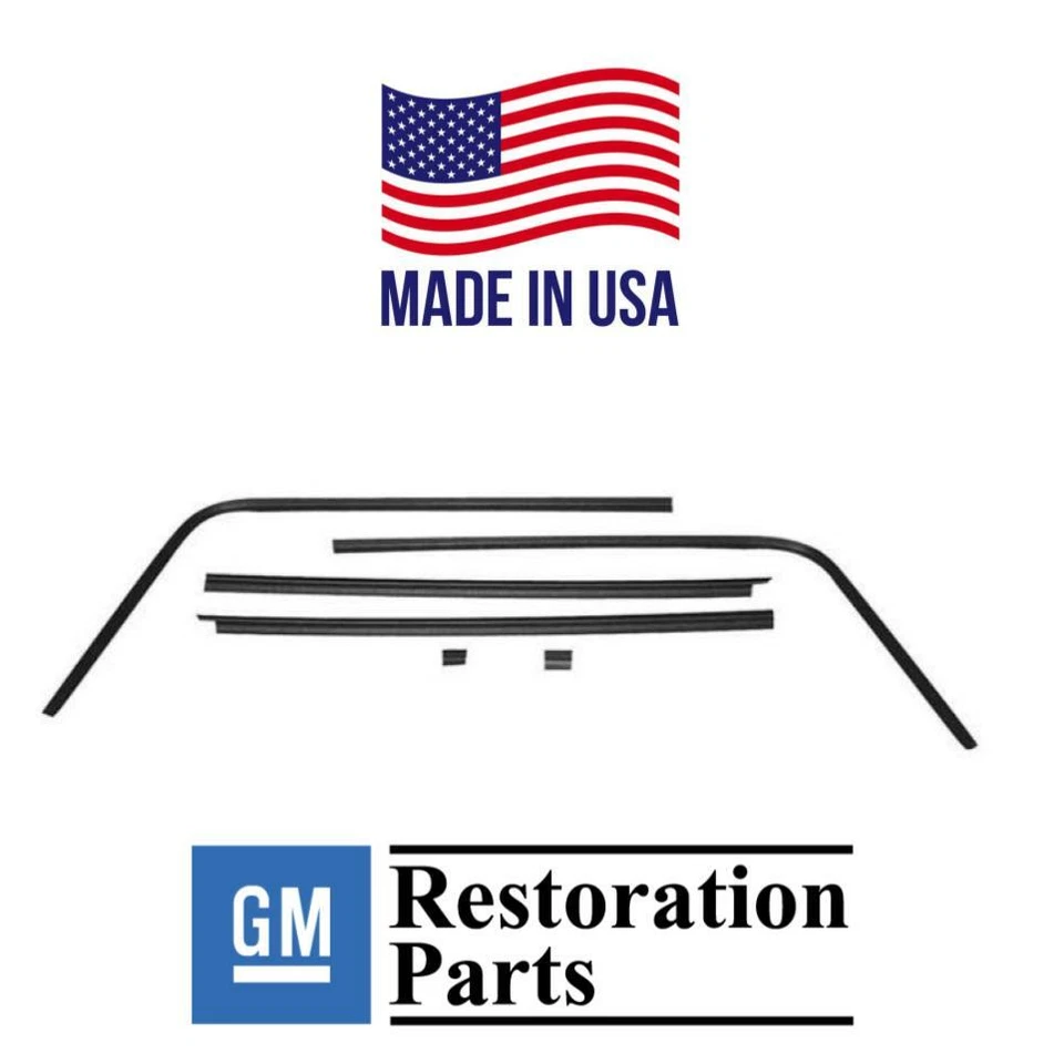 1964-1967 Chevrolet El Camino Rear Window Trim 6 Piece Set Back Glass Trim Parts - Image 3 of 4