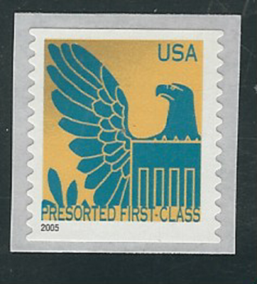 Scott # 3799-d(25) Cent Eagle (2005)Gold & Dull Blue2