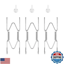 Beteray Plate Hangers for Wall for 4-5 inch, 3 Pack, Silver