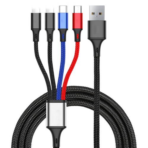 4 in 1 Fast Charging Cable Cell Phone Charger Cord For iPhone Type C Micro USB