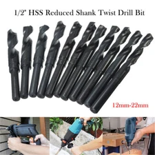 METAL HSS DRILL BITS REDUCED SHANK DRILL BIT 12mm-22mm For Steel Wood Machining