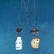Handmade Best Friends Necklace - Milk and Cookies.