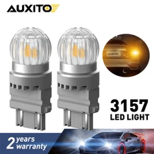 2X AUXITO 3157 4157 4057 LED Turn Signal Blinker Corner Light bulb Amber 2US6T