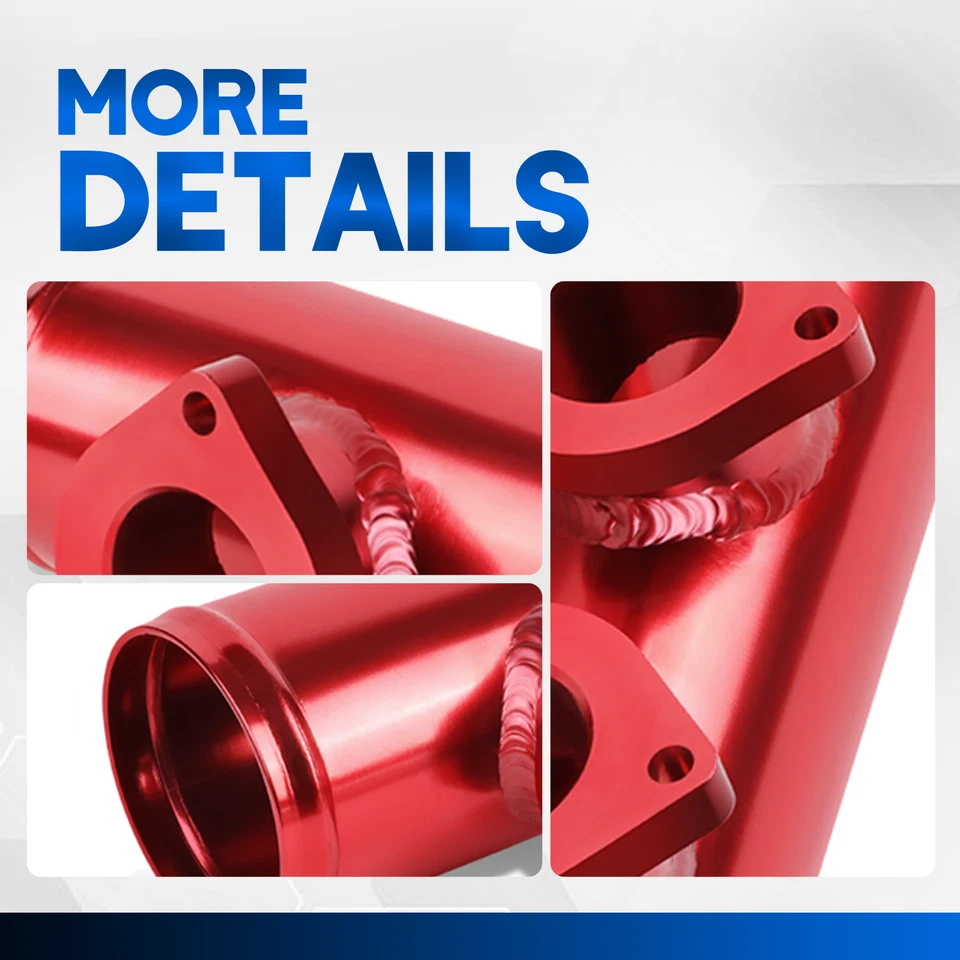 RED DUAL TYPE S/RS 2.5" ALUMINUM TURBO BLOW OFF VALVE FLANGE PIPPING ADAPTOR - Image 4 of 4