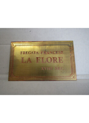 Mantua Model Art. 43641 - Brass Plate La Flore - 40 x 70 mm