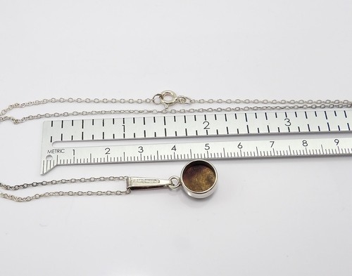 Salovaara KY Turku Finland Sterling Silver Labradorite Modernist Necklace LNG2 - Picture 4 of 5