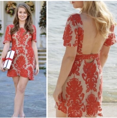 for love and lemons san marcos mini dress For Love & Lemons San Marcos Mini Dress Red XS