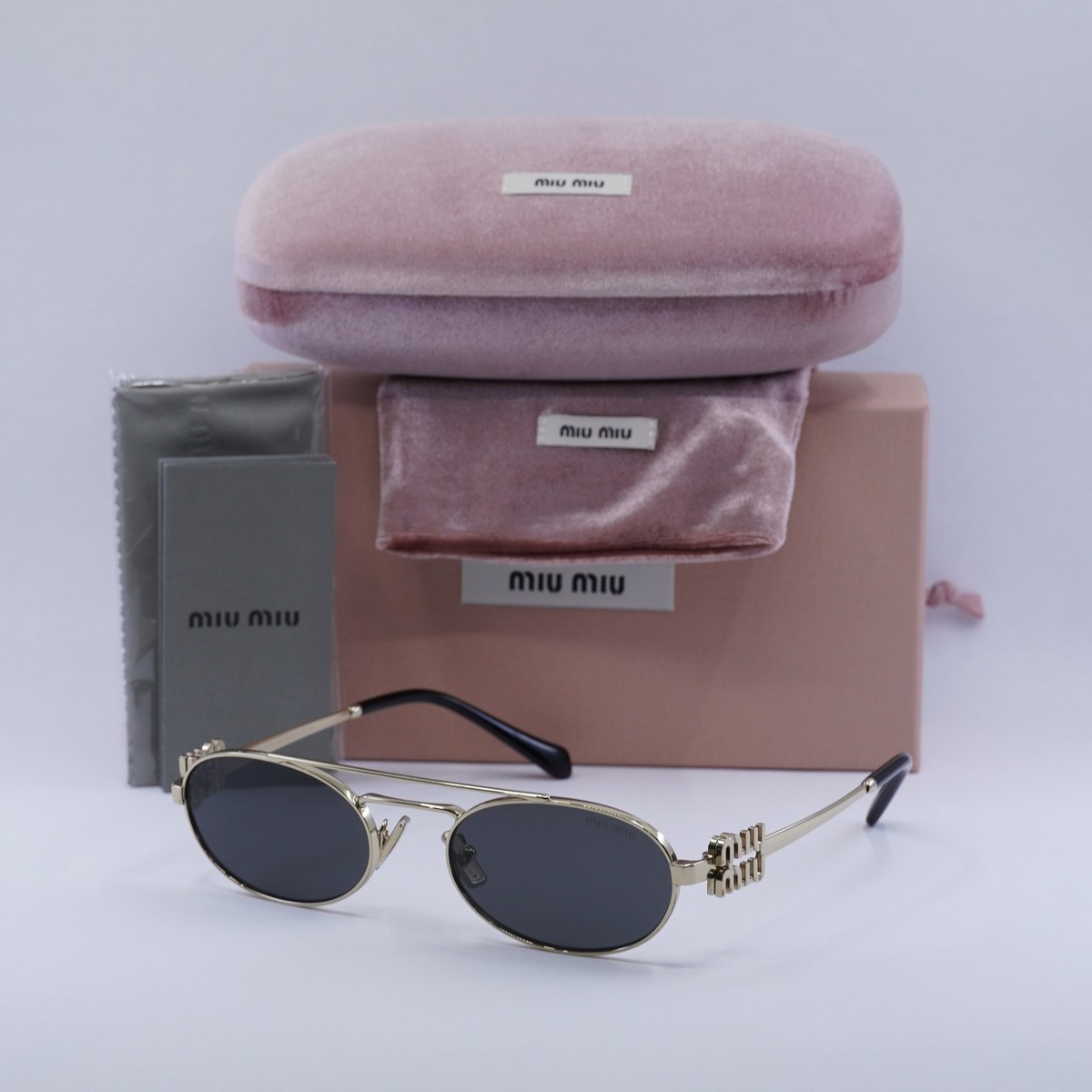 MIU MIU MU54ZS ZVN08Z Pale Gold/Dark Grey 53-19-140